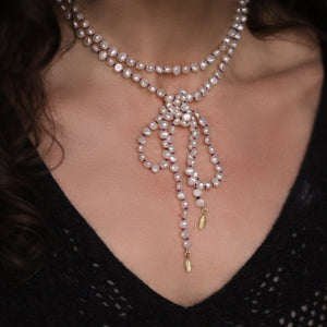 The Freshwater Pearl Lariat Necklace