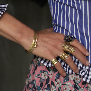 A 2mm Bangle with a Pair of Floating Beads