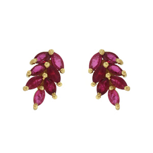 The Ruby Marquise Zipper Stud Earrings