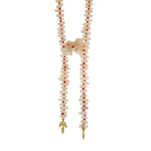 A Moonstone Bead Lariat Necklace