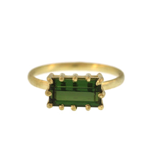 A Deep Green Tourmaline Ring