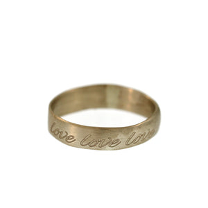 A Love, Love, Love Poesy Ring