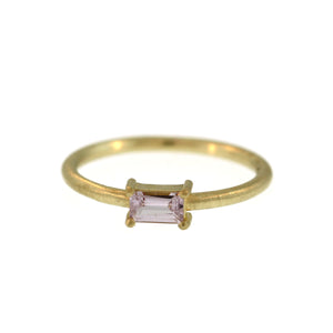 A Prong Set Pale Pink Sapphire Ring