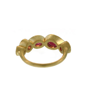 A Five Stone Pink Tourmaline Ring