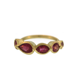 A Five Stone Pink Tourmaline Ring