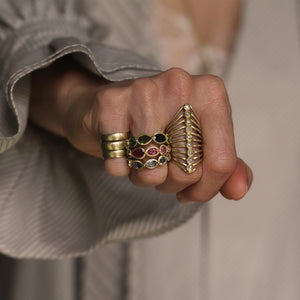 A Five Stone Pink Tourmaline Ring