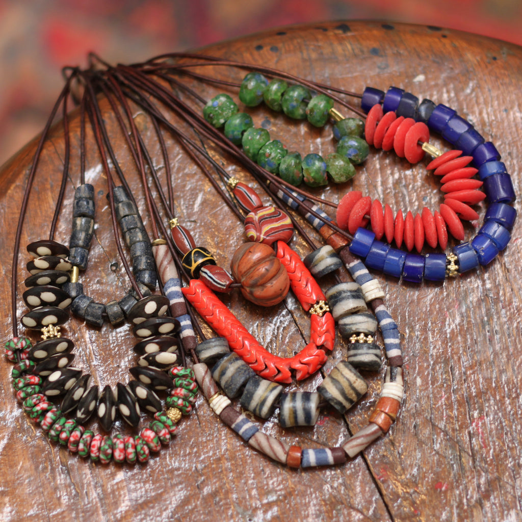 An African Clay & Shell Bead Necklace – LFrank